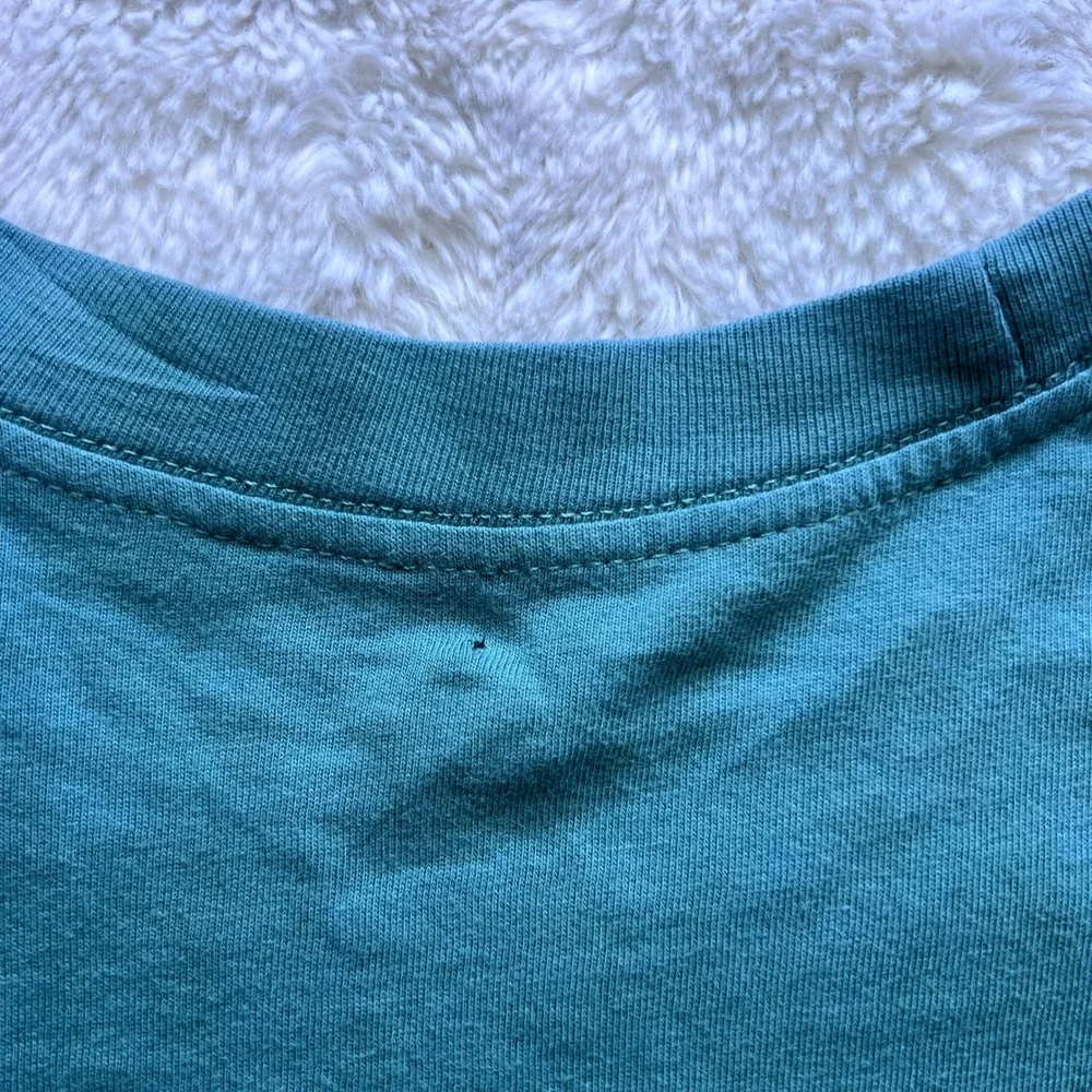 Nike The Nike Tee Loose Fit Teal Green Script Just Do It Cotton T-Shirt Womens M